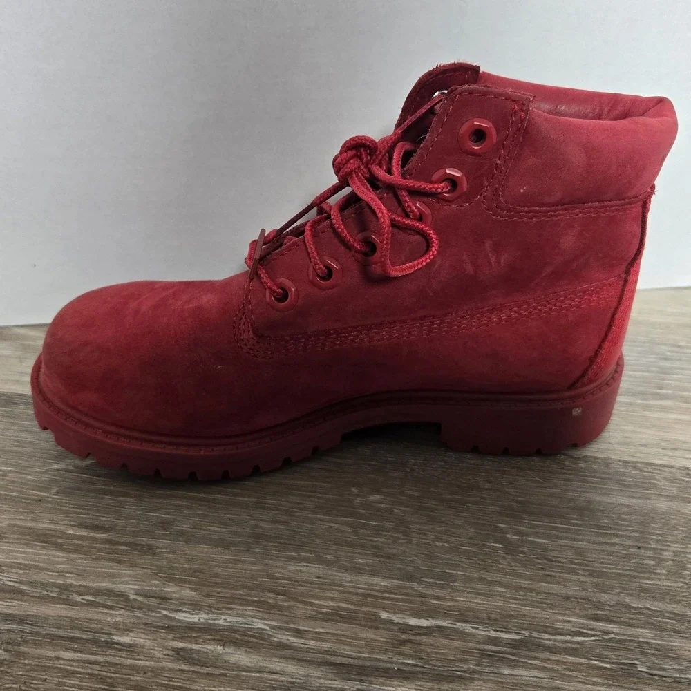 Timberland Boots‎ 6 inch Premium Red Waterproof Kids Youth Juniors Boys Size 2.5